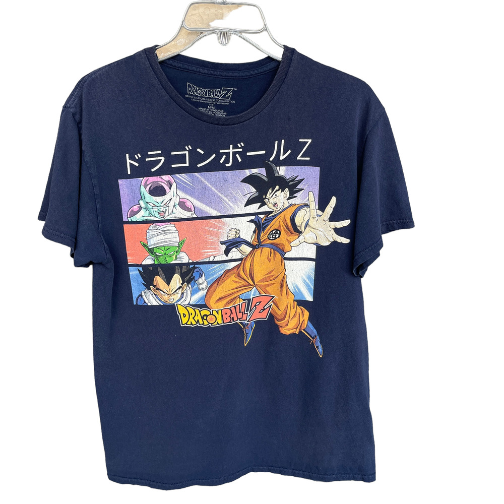 Dragonball‎ Z Anime Navy Goku Graphic T-shirt Size M